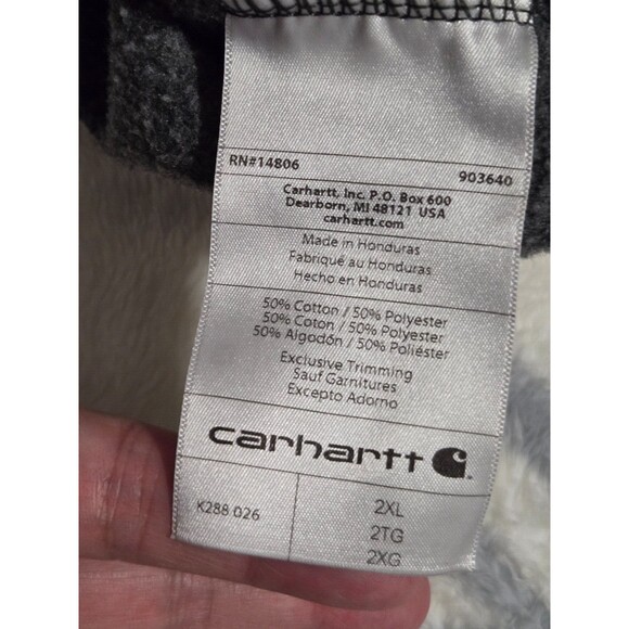 Carhartt Spellout Sweater Adult 2XL Loose Fit Gray Hoodie Sweatshirt Mens - Picture 5 of 7
